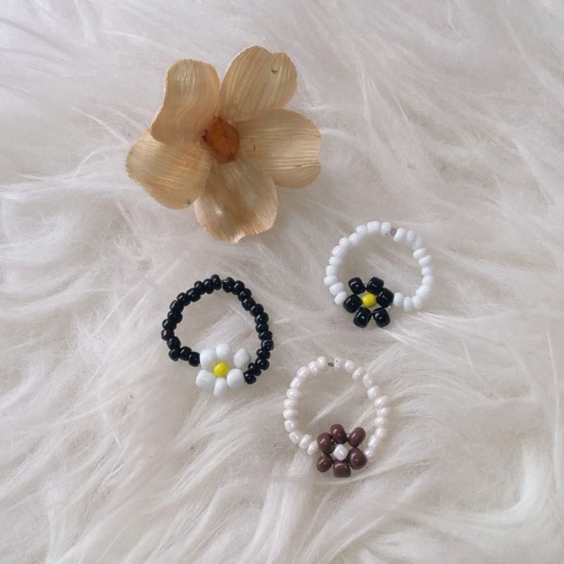 cincin manik daisy idol kpop korea beads daisy ring