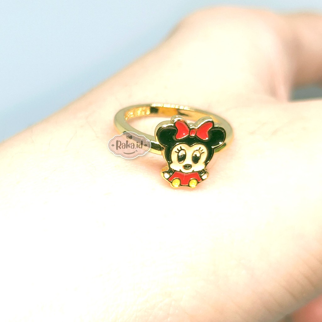 Cincin Anak Minnie Mouse Baby Perhiasan Cantik Anak Lapis Emas 18k 699