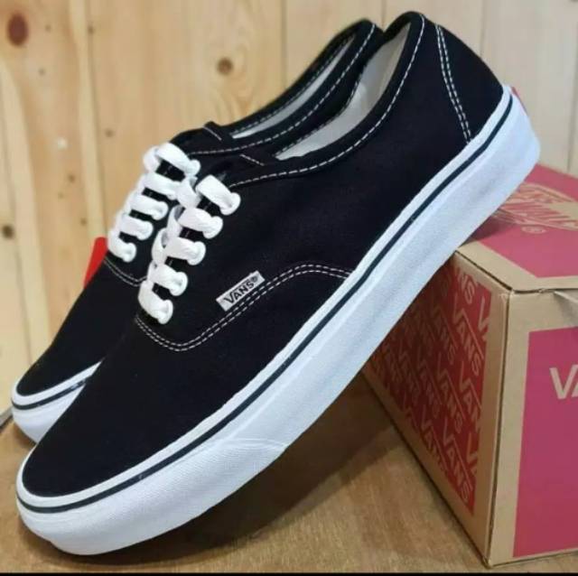 SEPATU VANS AUTHENTIC GARADE ORI BLACK WHITE