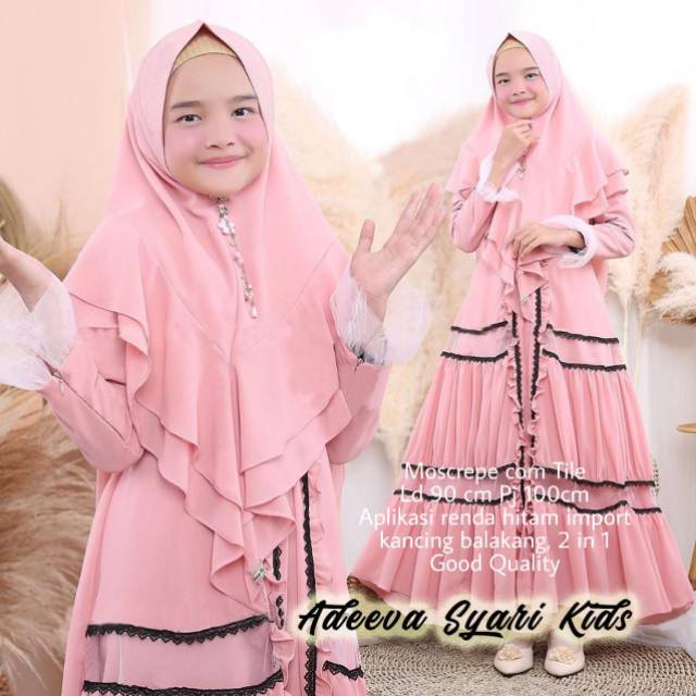 gamis adeeva kids | Gamis Anak Perempuan 7-9 tahun  7tahun 8tahun 9tahun gamis anak set kerudung