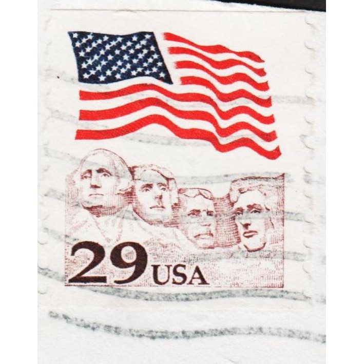 

Perangko Filateli L15 - USA VFU 1v 1991 Flag Over Mount Rushmore #2253