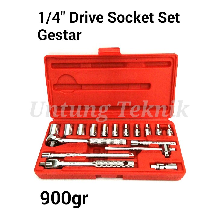 GESTAR by Crossman 17 pcs 0.25 inch DR Socket set - Kunci Sok set