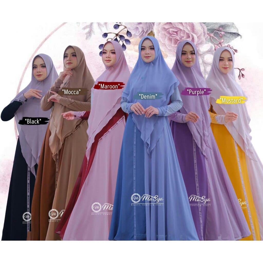 [MADENIA SYAR'I SALE] GAMIS SYARI / DRESS SET ORIGINAL " HANUM " By Madenia Syari /Masya