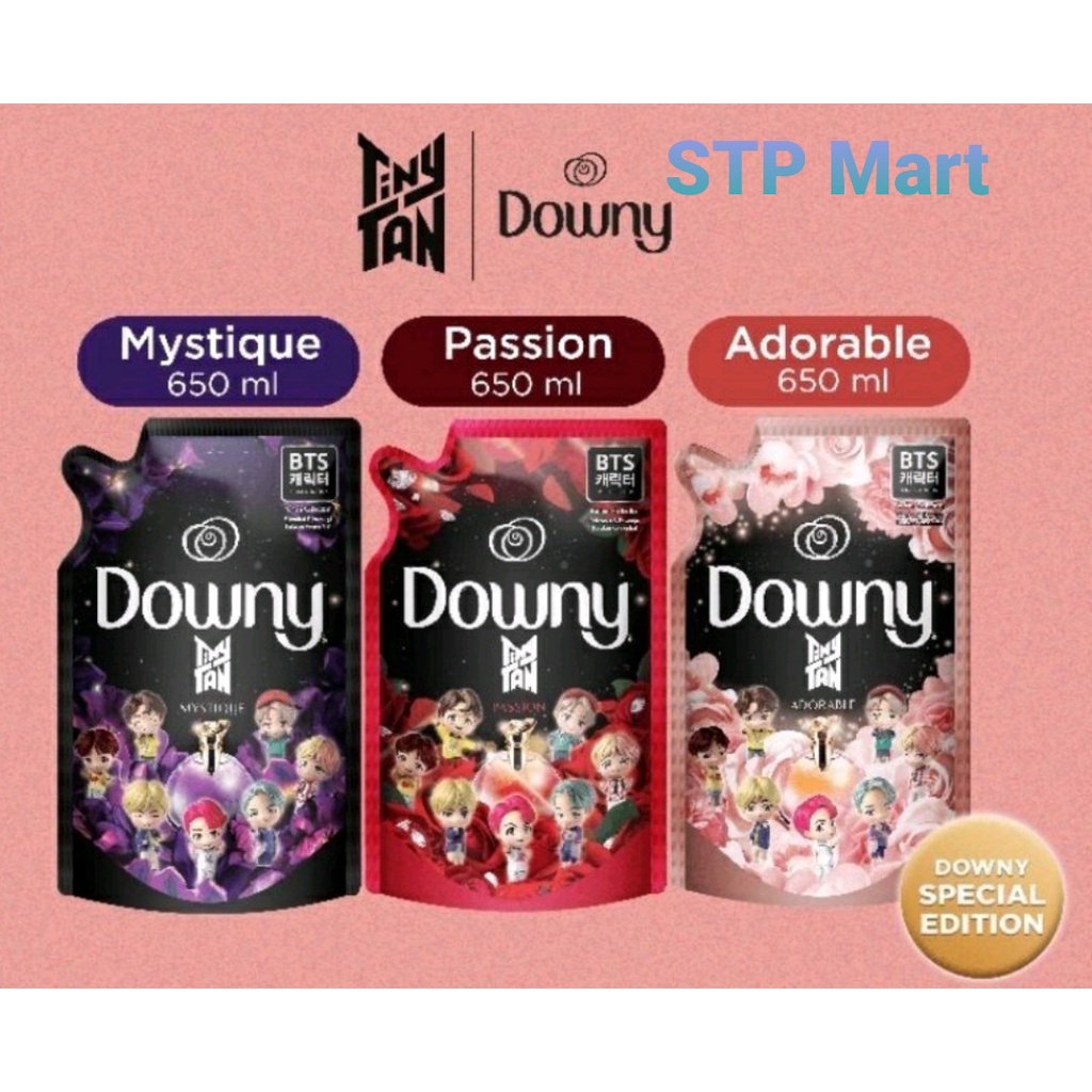 DOWNY TINY TAN PEWANGI DAN PELEMBUT PAKAIAN (650 ML) / DOWNY BTS / DOWNY ADORABLE