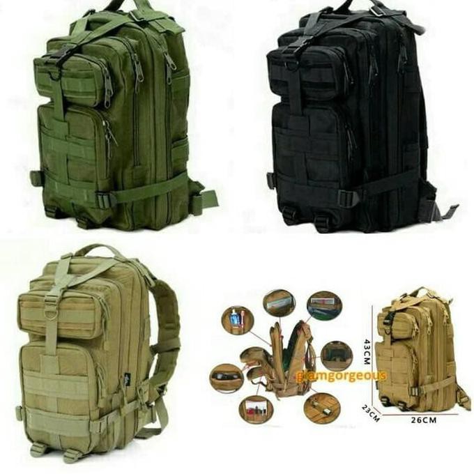 Tas Ransel Militer - Army 3P Tactical - Tas Backpack - Tas Army - Army Green