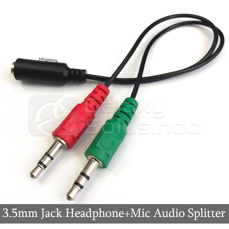Converter Audio Splitter + Mic 3.5mm Jack Female to 2 Male