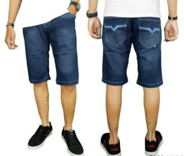CELANA PENDEK COWOK JEANS DENIM NON STREAT |NORMAL 27-38