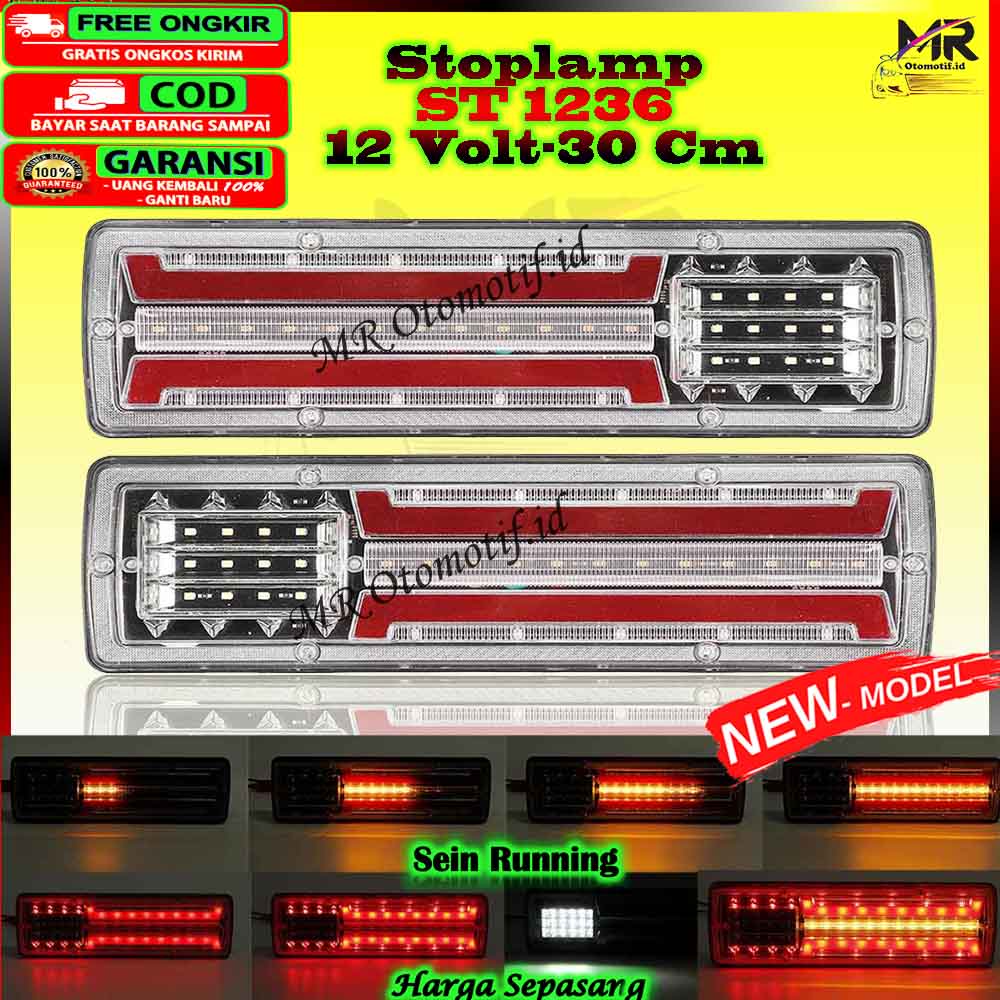 Lampu Stoplamp Variasi Stop lamp Rem Belakang Model ST 1236 Terbaru LED Running Raning Sein Sen Mobi