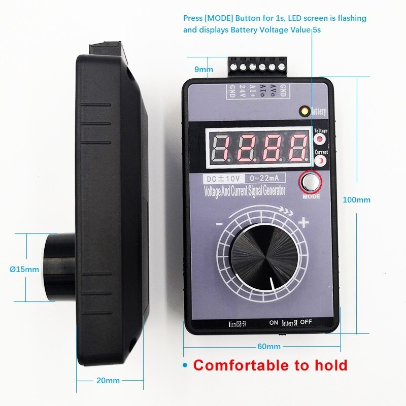 Voltage Signal Generator Digital 0-20mA Current Transmitter 0-10V