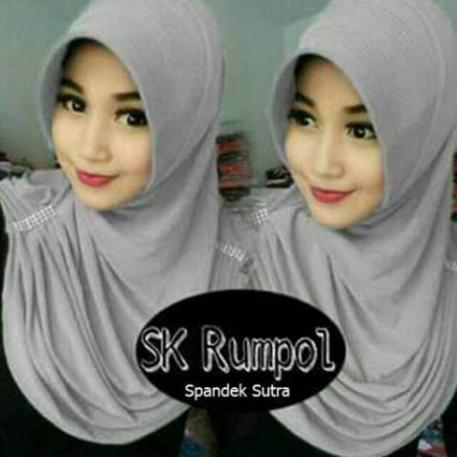 Jilbab sk rumpol bahan spandek sutra