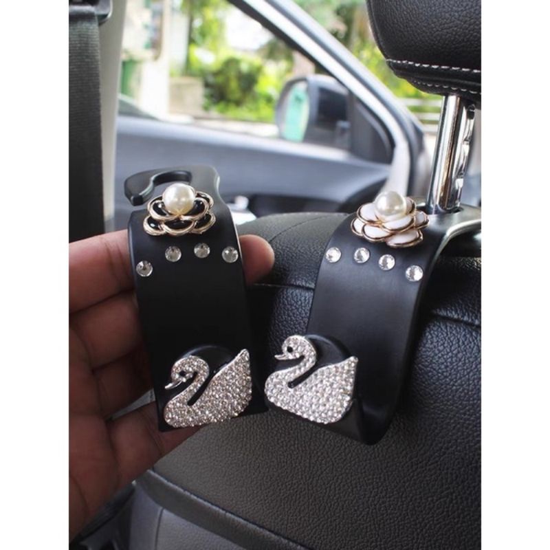 0gatungan tas hook (1pcs) gantungan tas angsa swan bunga  blink  HOOK HANGER BLING // Gantungan Tas Holder Organizer Barang Mobil