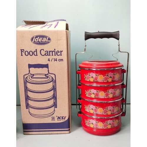 Rantang Enamel IDEAL 4 Susun 24cm Rantang Motif Berkualitas