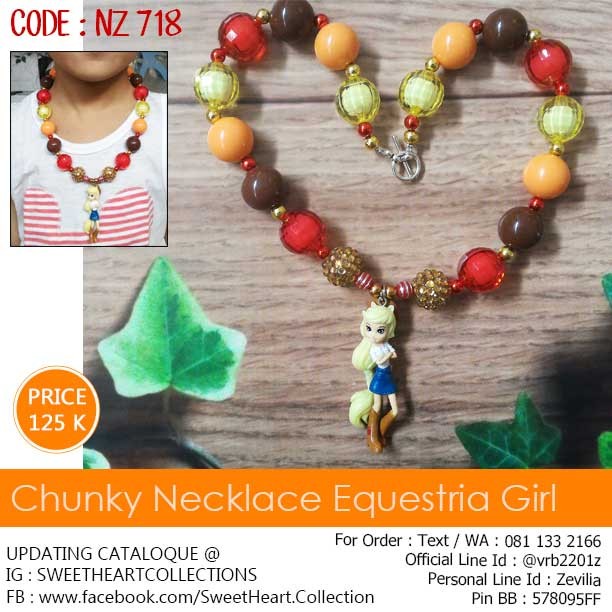 Kalung Anak Chunky Necklace Equestria Girl ( Apple Jack )