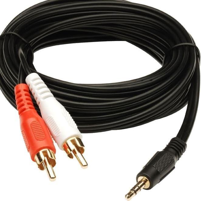 Best terlaris Kabel Audio 2 In 1 RCA to Jack 3,5mm Panjang 20 Meter 87