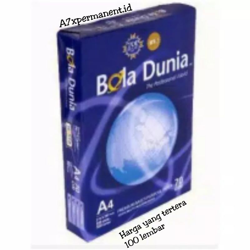 

Kertas Hvs Bola Dunia 100 lembar