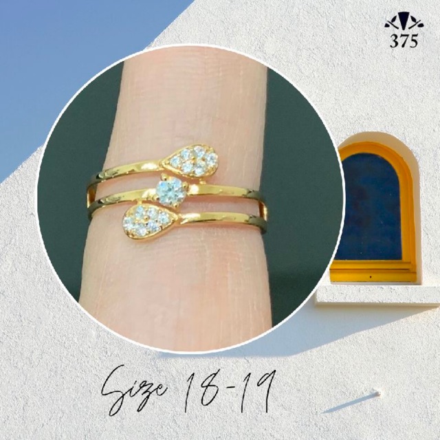 CINCIN SIMPLE EMAS ASLI SIZE 18-19 UKURAN BESAR