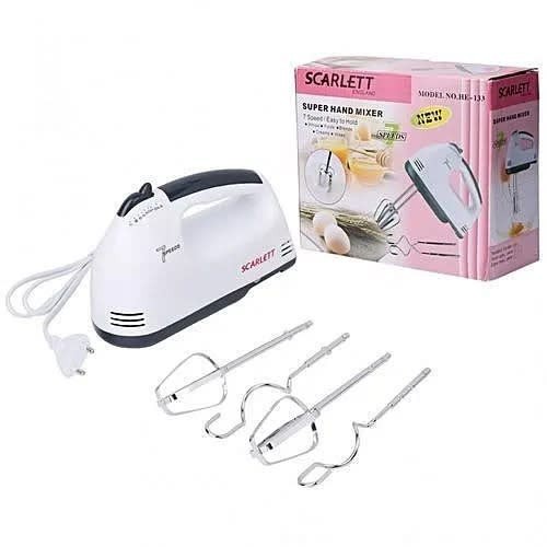 (750GRAM) BISA COD Super Hand Mixer SCARLETT TERBARU Dengan 7 Kecepatan Free 4 Buah Alat Pengaduk, SHENAR|MIixer pengaduk adonan|Hand mixer tangan listrik|mixer mini electrik kecepatan 7 speed