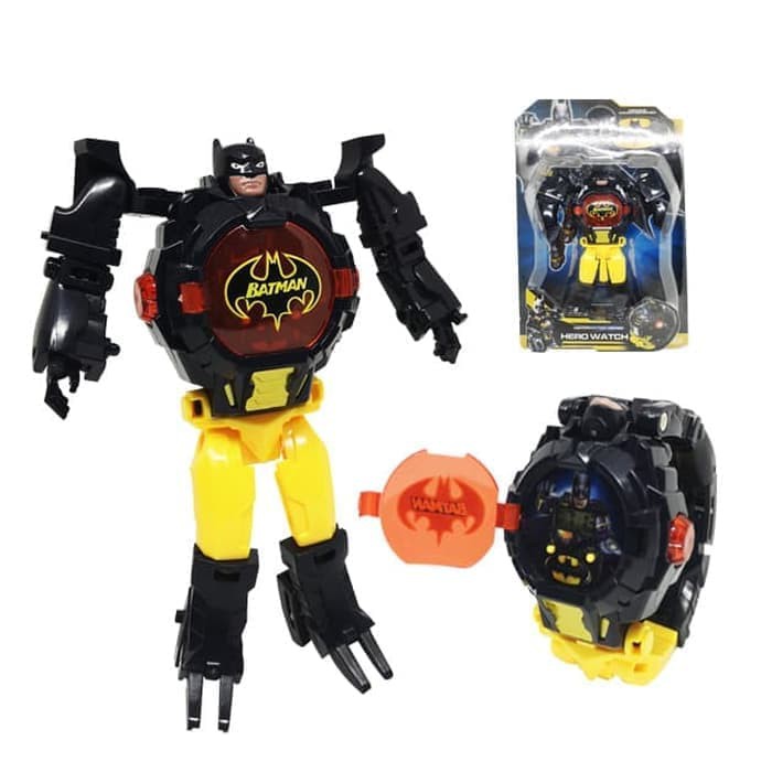 JAM TANGAN ANAK LAKI LAKI ROBOT BATMAN AVENGERS DIGITAL LAMPU MURAH