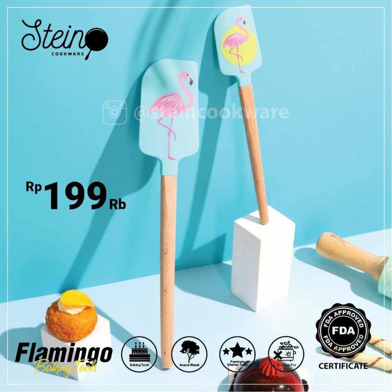 STEIN SPATULA SILICONE FLAMINGO