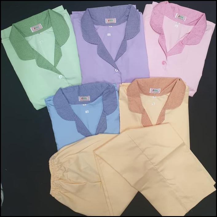 BAJU SERAGAM SUSTER JUMBO UK XXXL (BAJU PENDEK + CELANA PANJANG