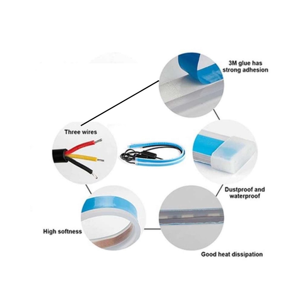 Lampu Alis LED Model 2in1 Waterproft 30cm