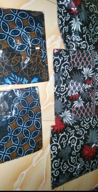 Promo Batik Couple Keluarga Sarimbit Sania Ruffle Batik Ori Ndoro Jowi Motif Kembang Langit