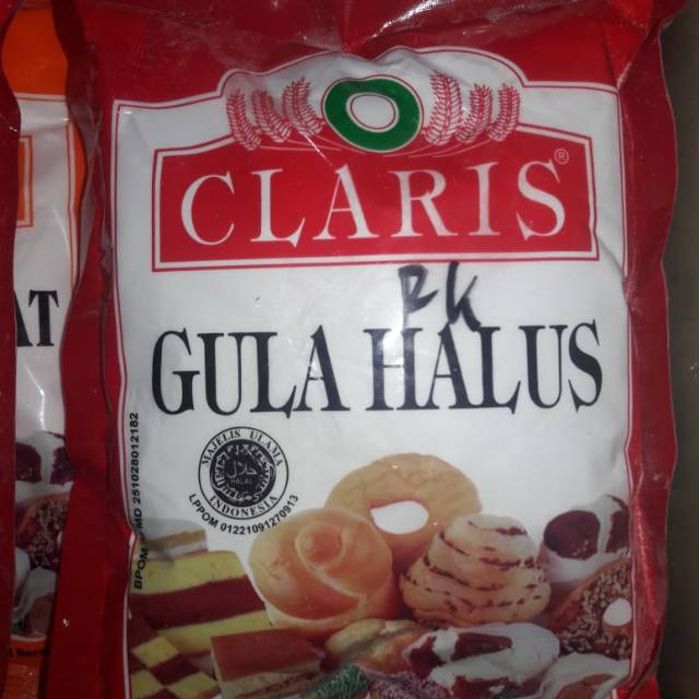 

Tepung gula halus claris merah 250gr