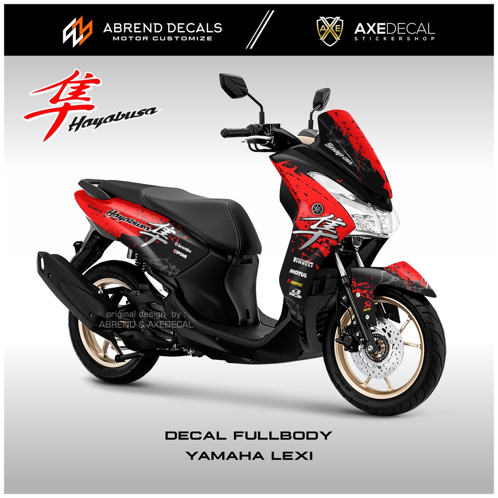 Decal Full Body Yamaha Lexi Hayabusa / Stiker Motor Desain Custom / Lexi / Stock Decal