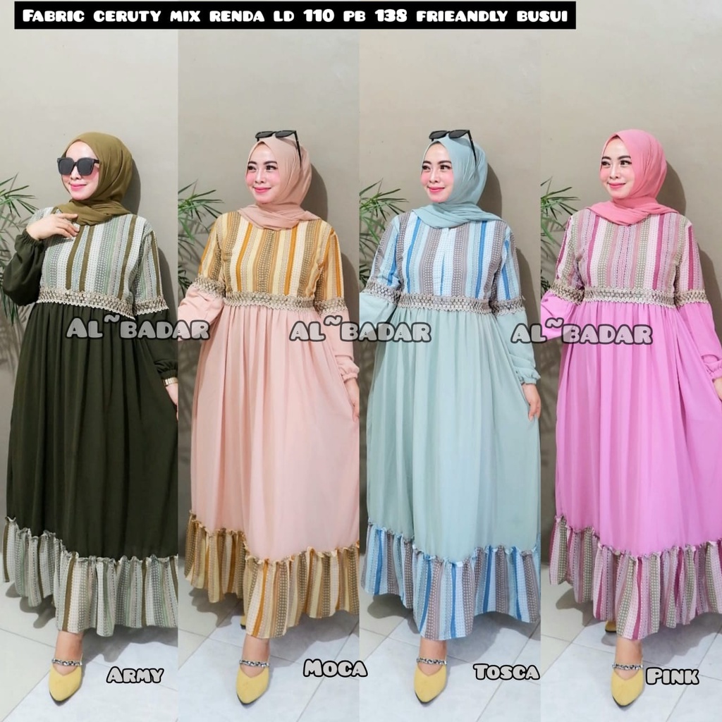 [ BISA COD ]GAMIS CERUTY BABYDOLL MOTIF MIX RENDA DANIK, DRESS CERUTY BABYDOLL MOTIF MI9X RENDA DANIK TERBARU BY AL BADDAR