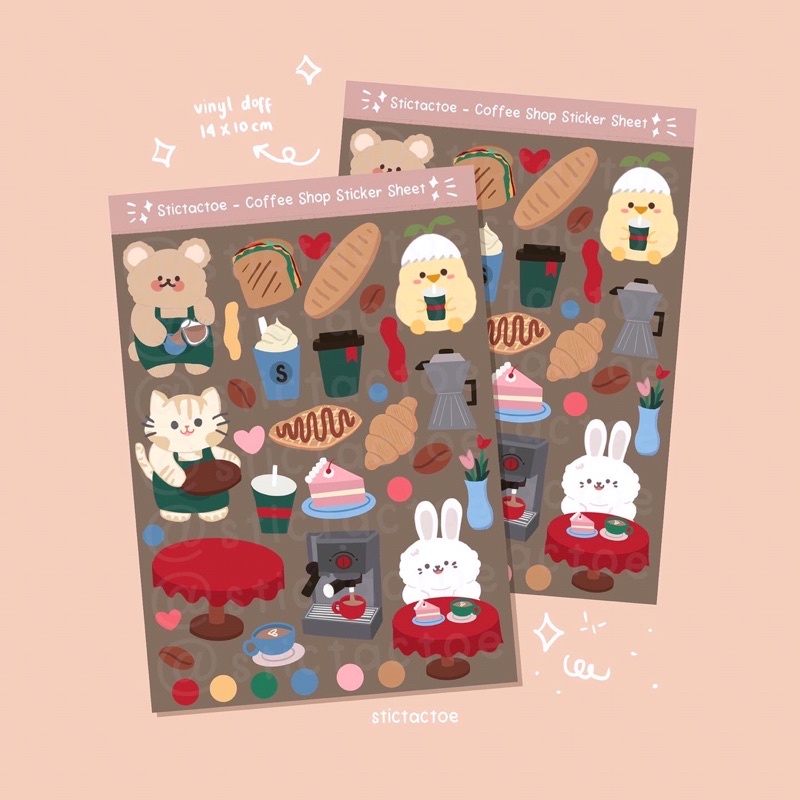COFFEE SHOP STICKER SHEET - by stictactoe