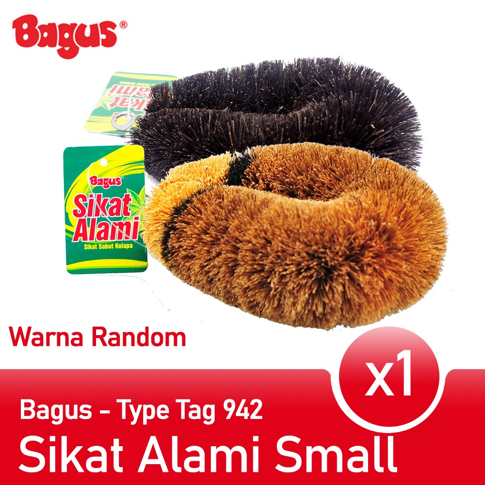 BAGUS Sikat Alami Tag Small Sikat Dapur Buah Peralatan masak 942