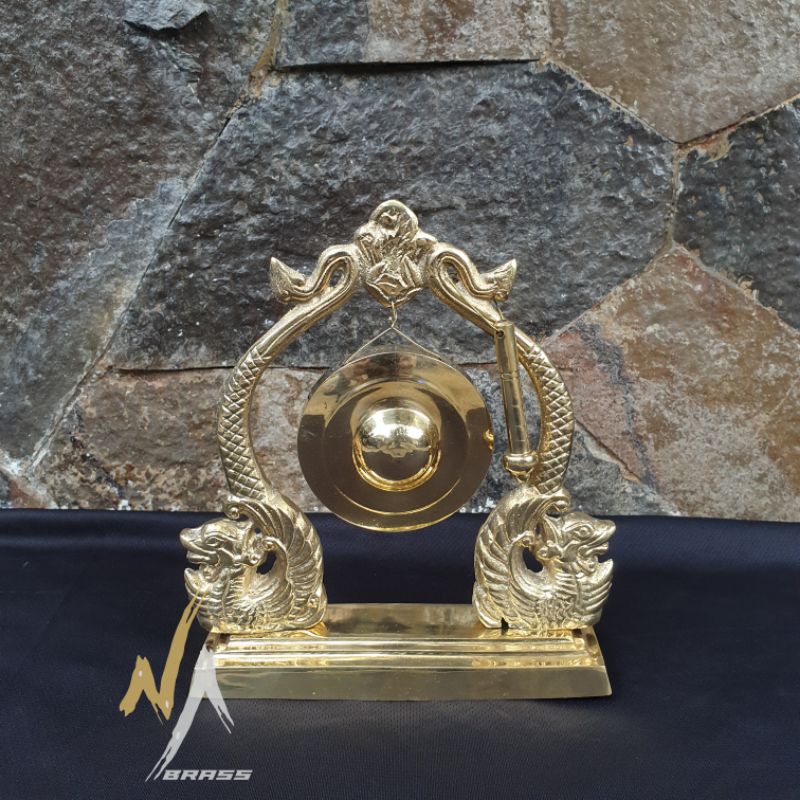 Miniatur Gong Kuningan Hiasan Rumah Gong Motif Naga Besar