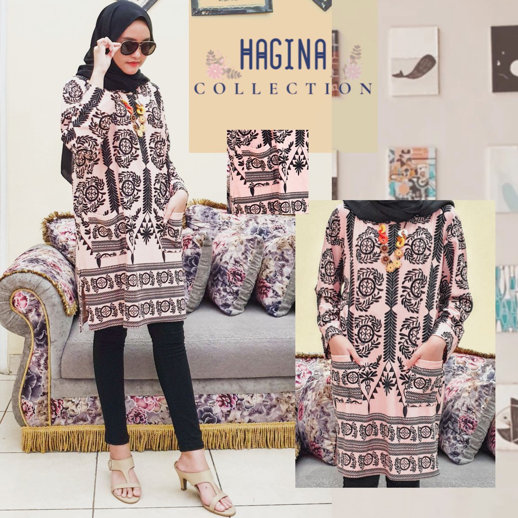 Tunik Toyobo Motif Bahas Halus dan Tebal