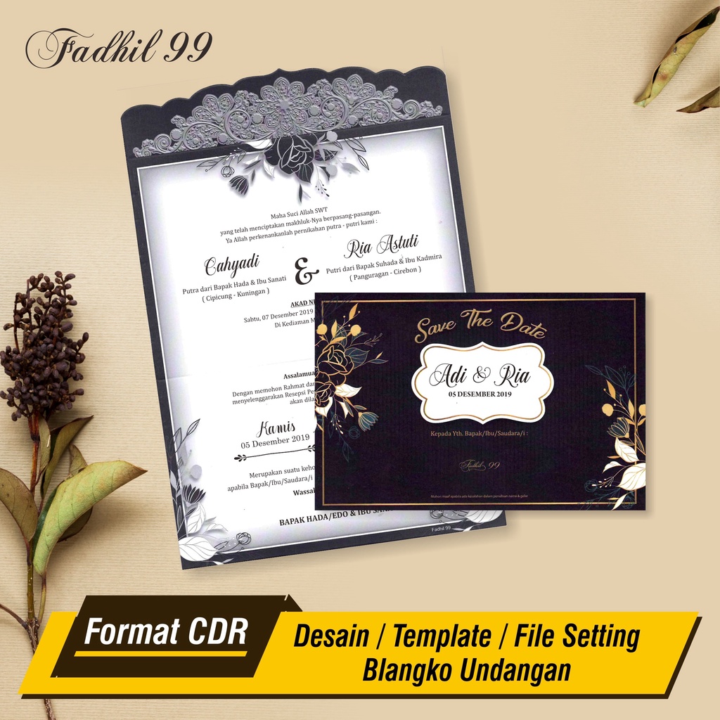 TEMPLATE DESAIN BLANGKO UNDANGAN FADHIL 99