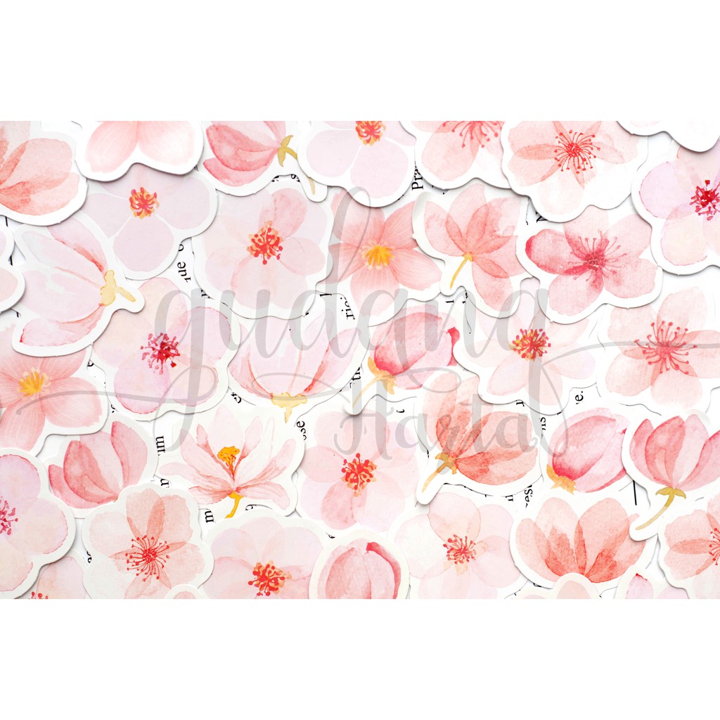 Stiker Sakura Petals Pink Cherry Blossom DIY Scrapbook Sticker GH 303427