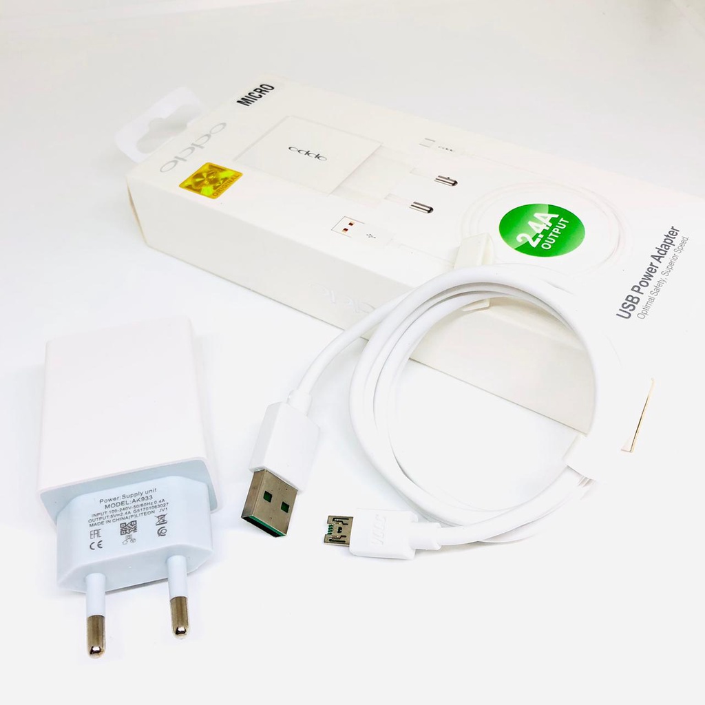 Travel charger OPPO 2.4A charger ori oppo 2.4A real ic MICRO &amp; type C for android smartphone