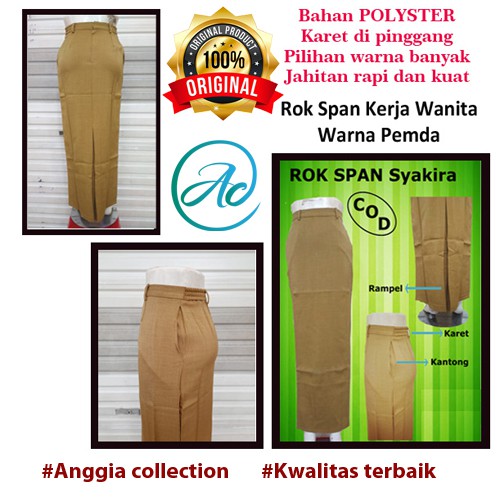 rok span ukuran 4L dan 5L-rok kerja-rok span syakira-rok polyester-rok kerja modis-rok kerja wanita