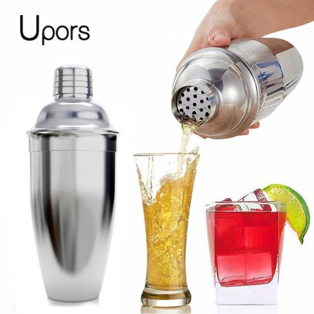 6 in 1 Bartender Drink Bar Cocktail Shaker Stainless Steel Shaker Minuman
