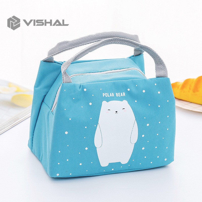 VISHAL Lunch Cooler Bag Tas Bekal KarakterSalur Makanan Aluminium Kotak Makan Import / VS-6