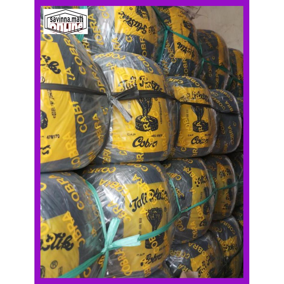 

U0Uo879- Tali Rafia Cobra Hitam 1Kg 1Ball ( 15Roll ) Y7Ry688-