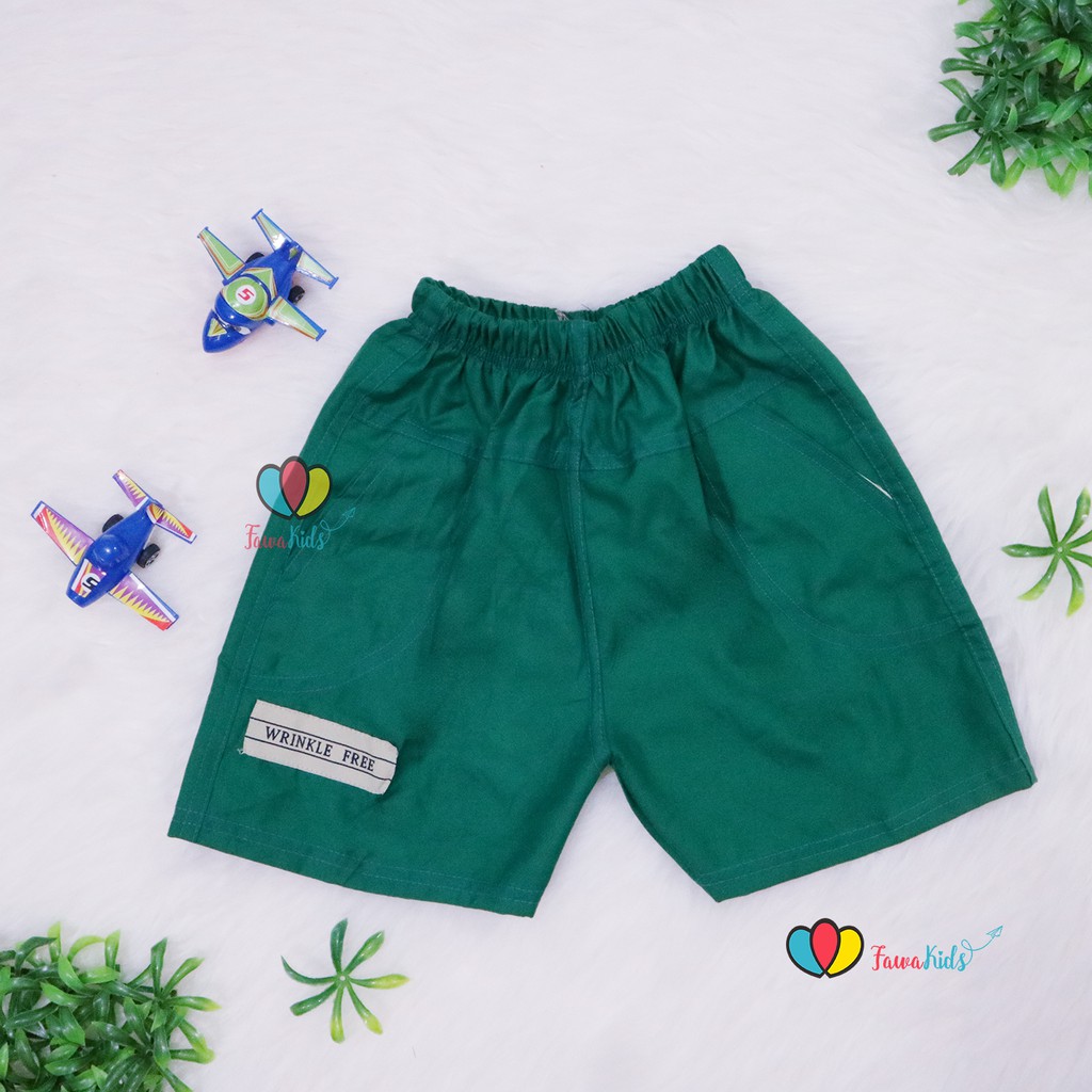 (BUY 1 GET 1) Celana Pendek Polos uk. 1-3 Tahun / Lexy Pants Anak Laki Balita Harian Murah Kantong