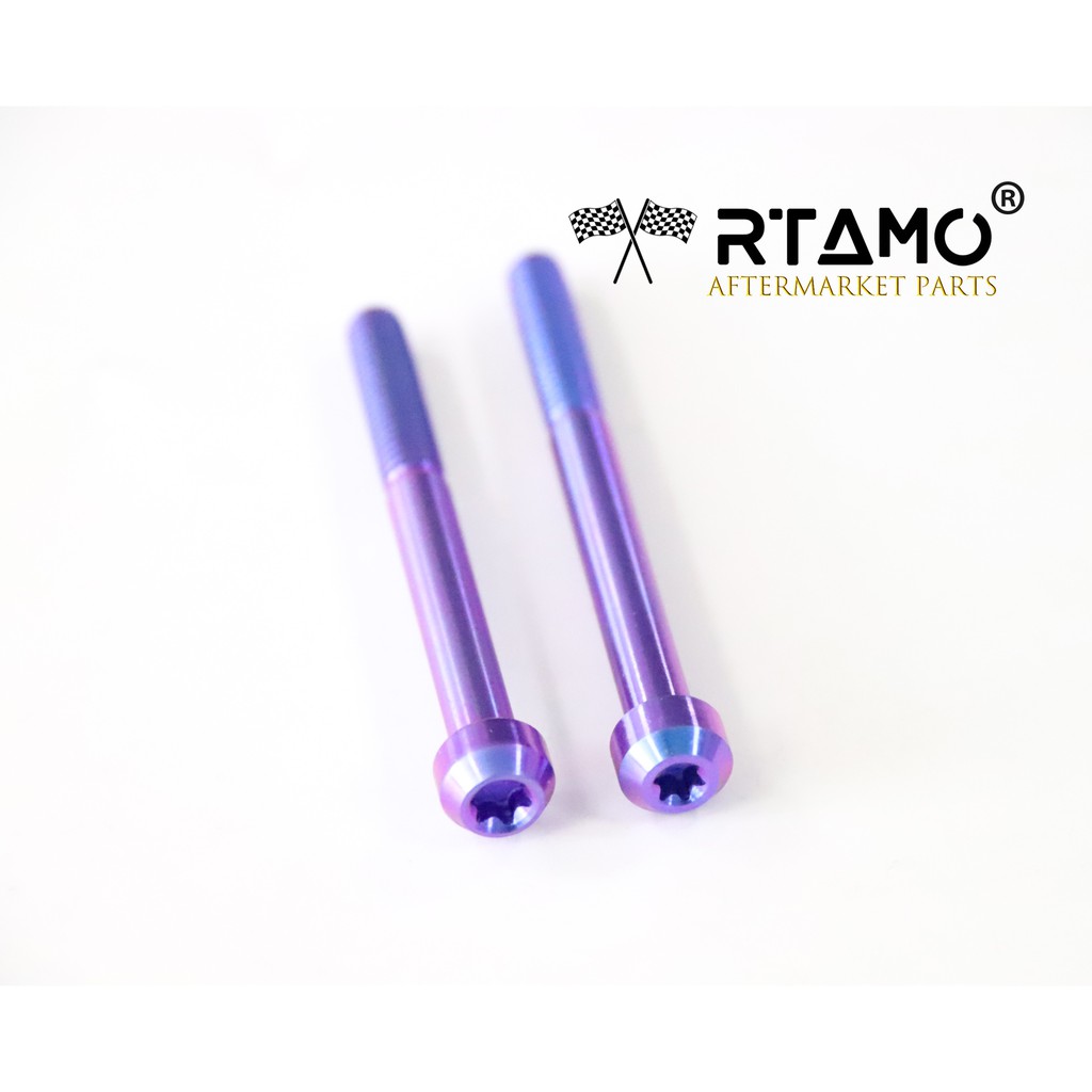Long Size Sepeda motor RTAMO Titanium M6 Ukuran 40mm 50mm Long Size Sepeda motor RTAMO Titanium M6 Ukuran 40mm 50mm