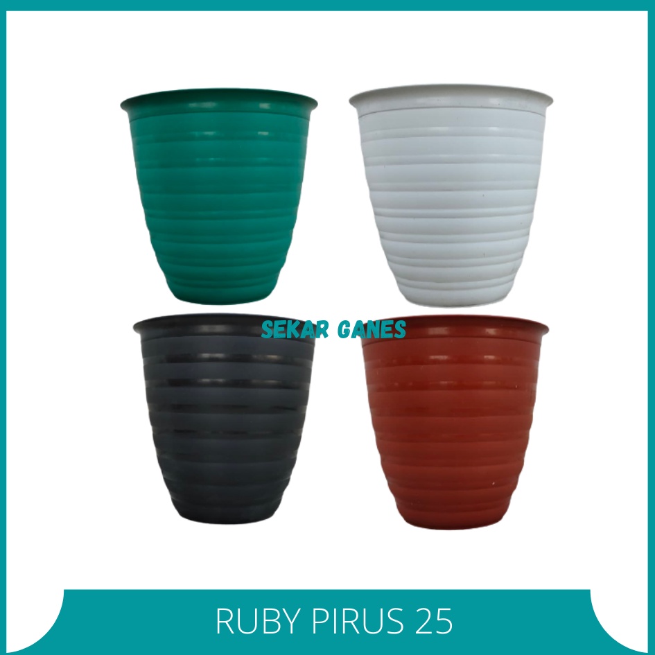 SEKAR Pot Tawon Pirus Ruby 25 Putih Hitam Merah Hijau Bata Pot Ulir Tebal Tawon Madu Mdn 21 24 27 30