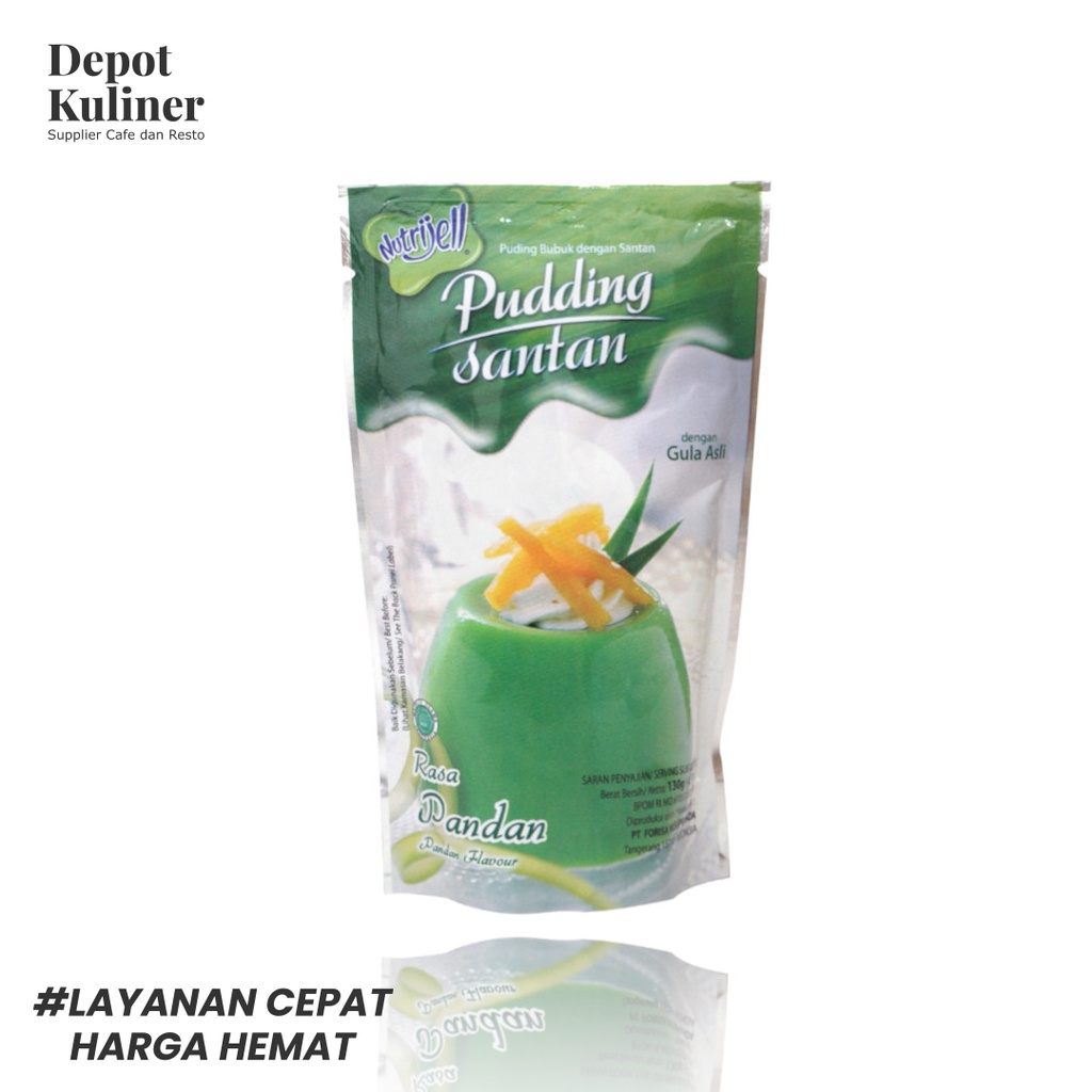 Nutrijell Pudding Santan Rasa Pandan 130gr Pandan Flavour