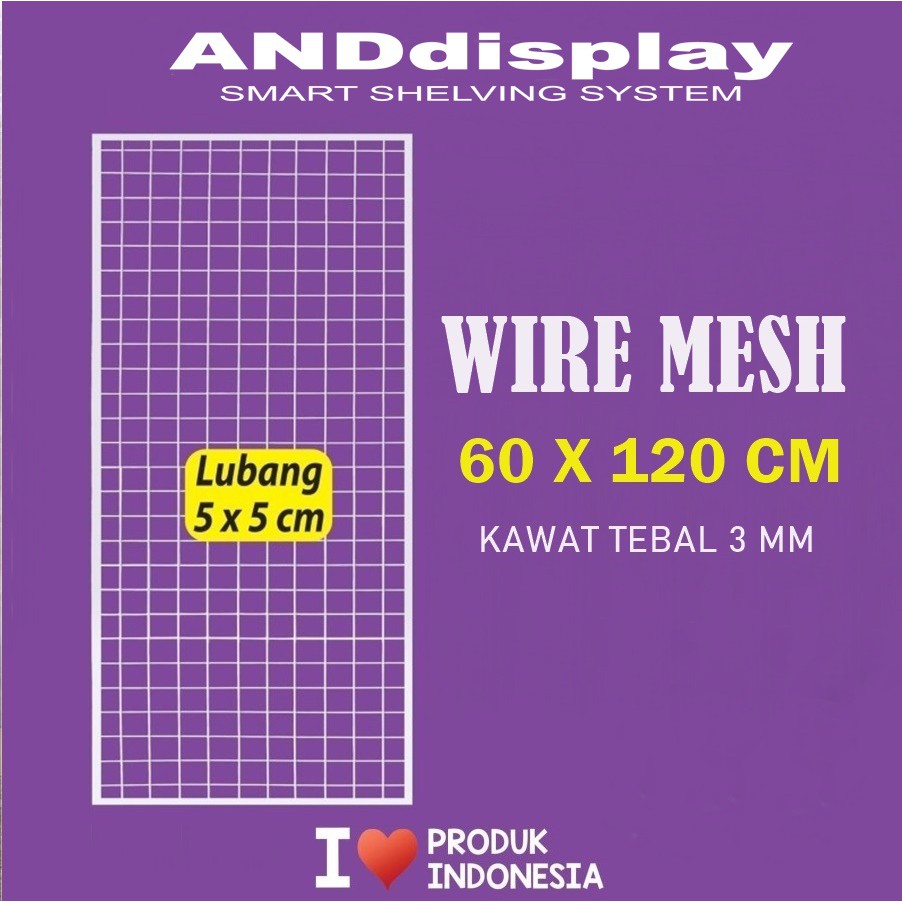 WIRE GRID MESH 60 X 120 CM - KAWAT JARING KOTAK - RAM DINDING BINGKAI