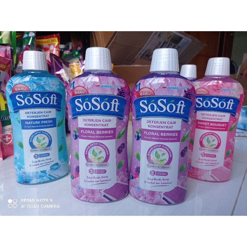 SOSOFT Liquid Detergen 750ml -  SOSOFT Detergen Cair