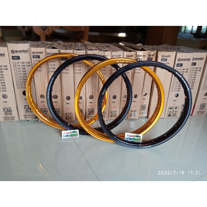 velg scarlet velek scarlet pelek scarlet rim scarlet 140/160 160/185 ring 17 pnp di motor mp GL cb t