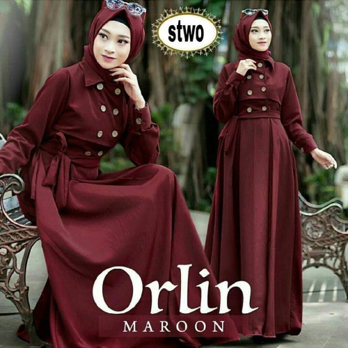 Baju Gamis Wanita Muslim Remaja Dan Dewasa Murah Trend Model Terbaru - maroon
