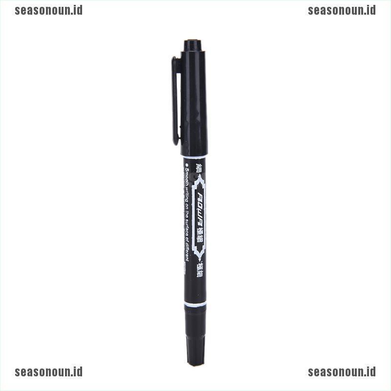 【sea】Permanent Marker Pen Twin Tips Doubled Headed Hook Line For CD DVD Media Disc,