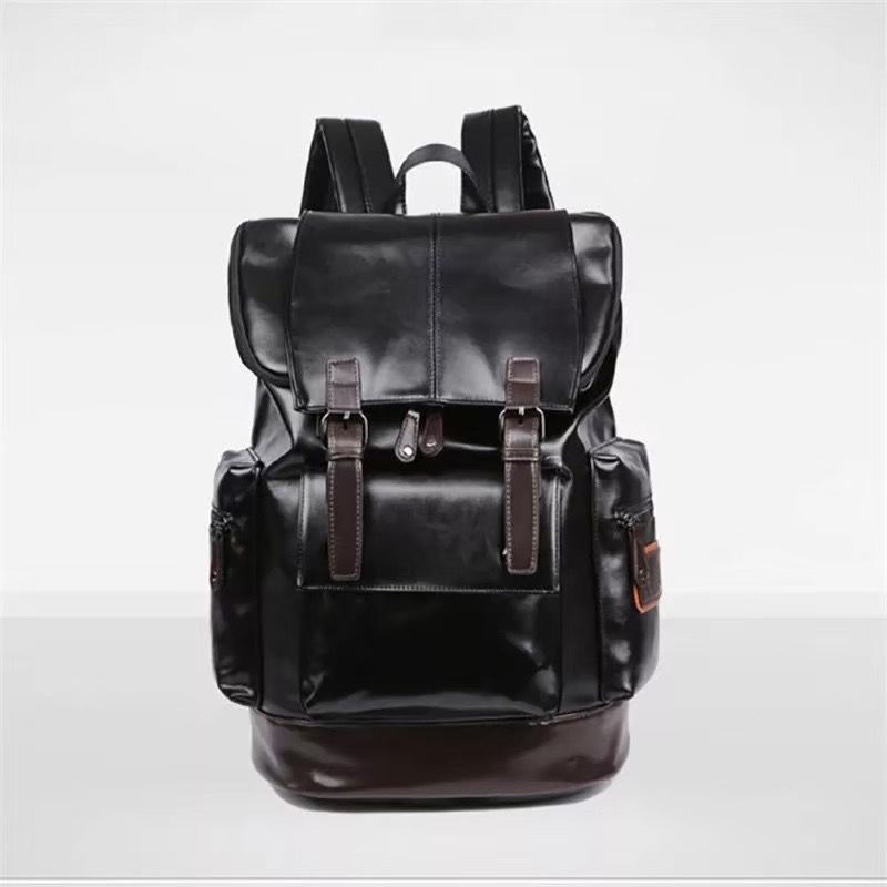 DF501 Tas Ransel Kulit pria terbaru 2021 tas ransel kulit tebal tas gaya korea tas kuliah phantom COD